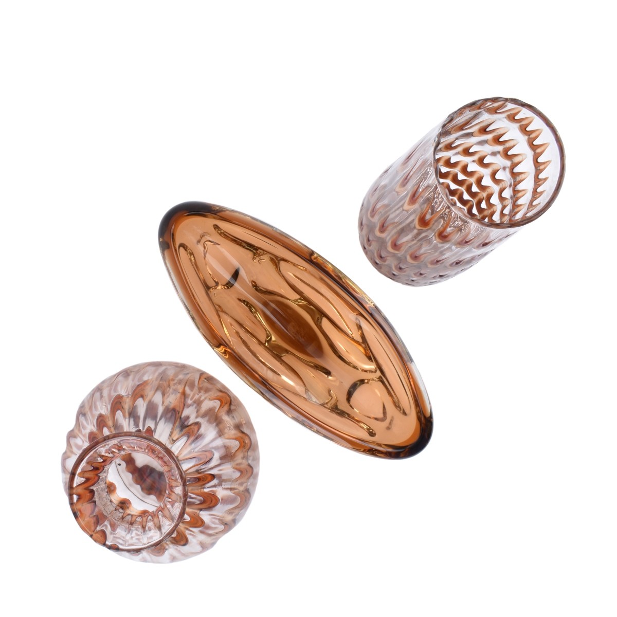 Three (3) Art Glass Tableware