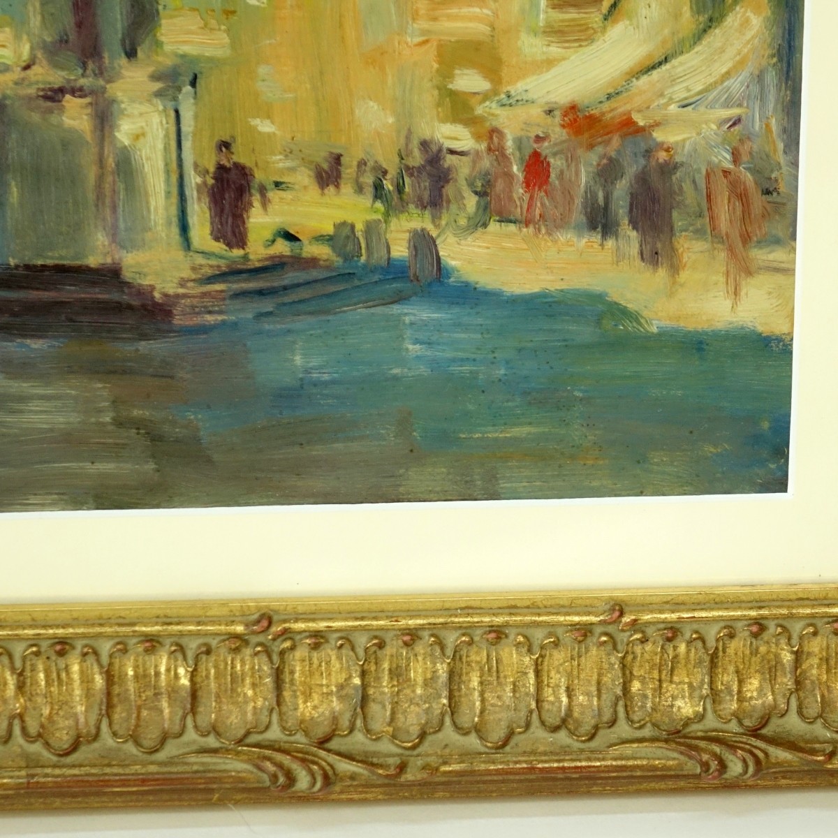 1930's Austrian School Oil on Panel "City Square"