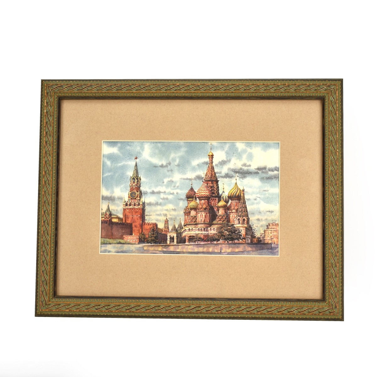 Four Vintage Russian Red Square Cathedral Prints