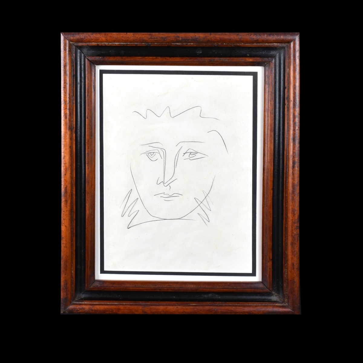 1930's French School Sketch Portrait