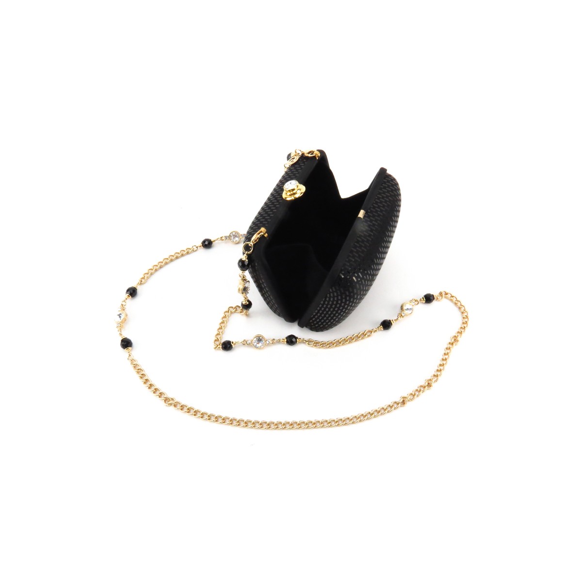 2 pcs St John Black Sequined Evening Clutch, Flats