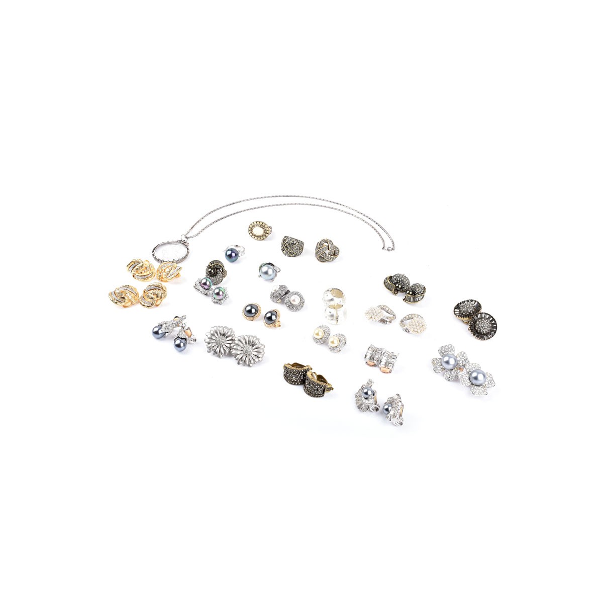 Collection of Costume Jewelry Including: Sixteen (
