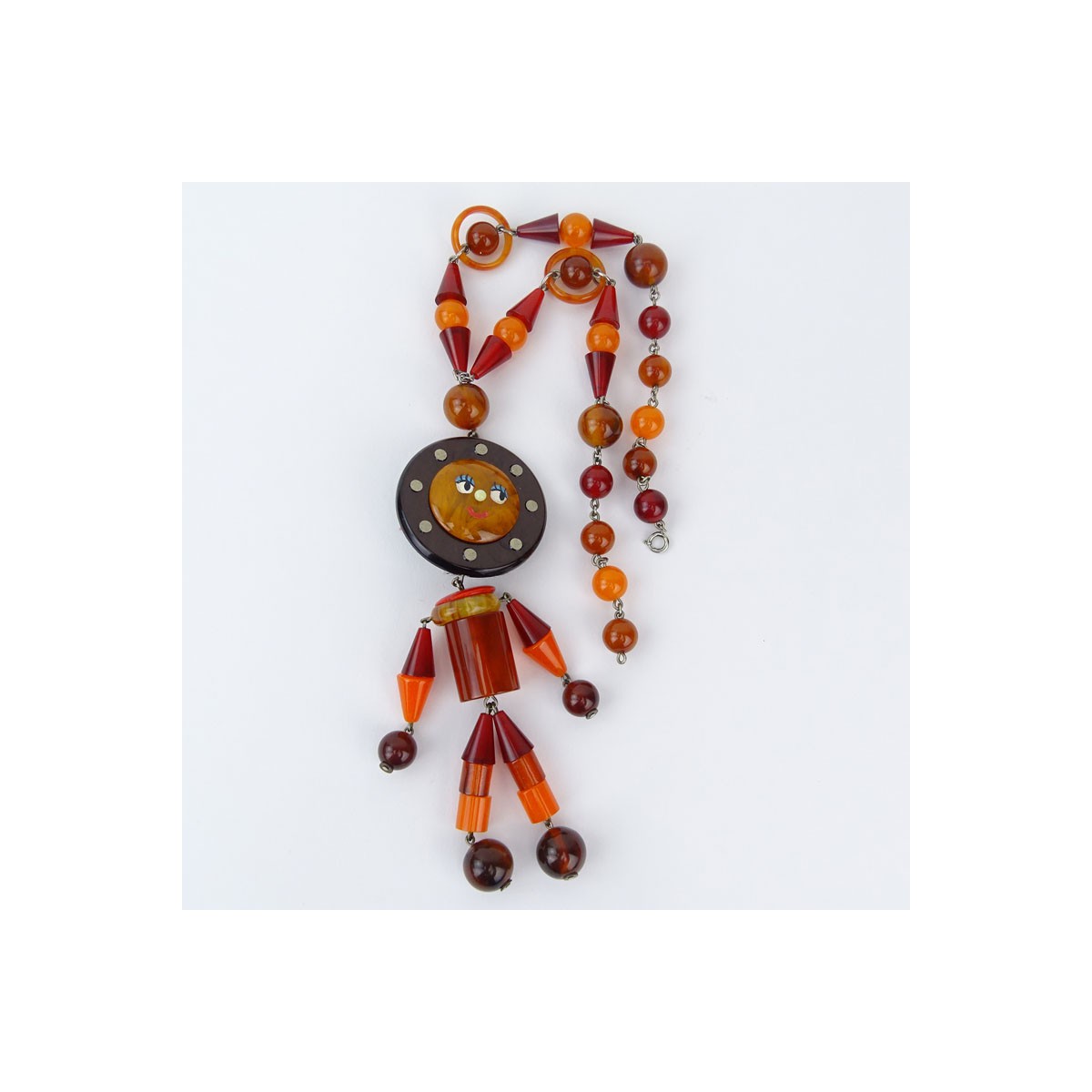 Vintage Bakelite Jewelry Suite Including Necklace,