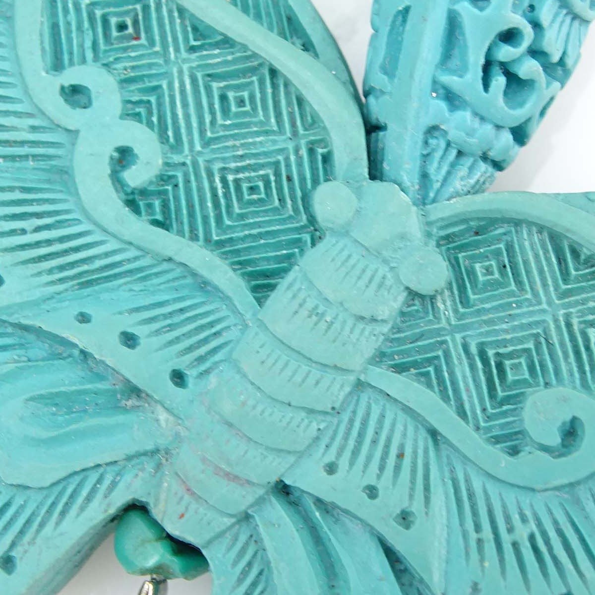 Vintage Chinese Turquoise Bead and Decorative Faux