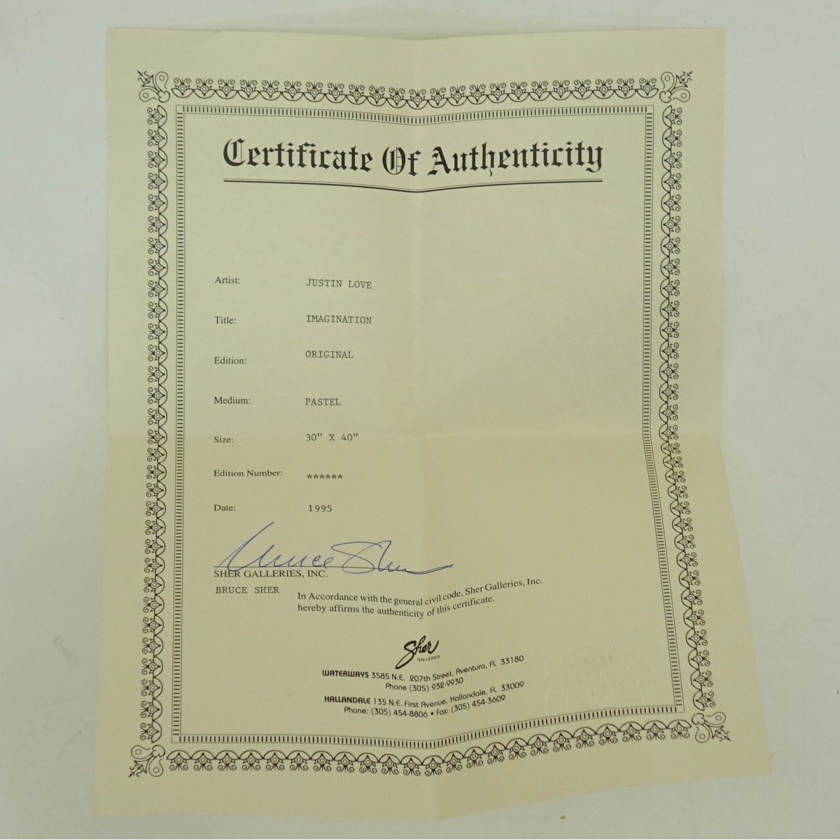 Justin Love, American (20th Century)