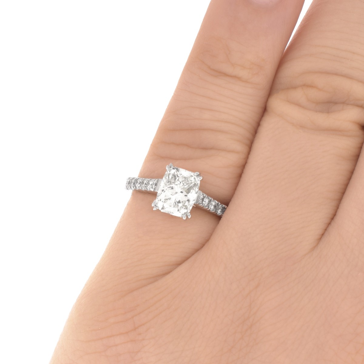 GIA 2.0ct Diamond and 18K Engagement Ring