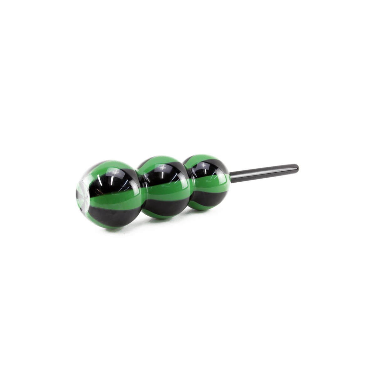 Mid Century Modern Art Glass Green and Black Color