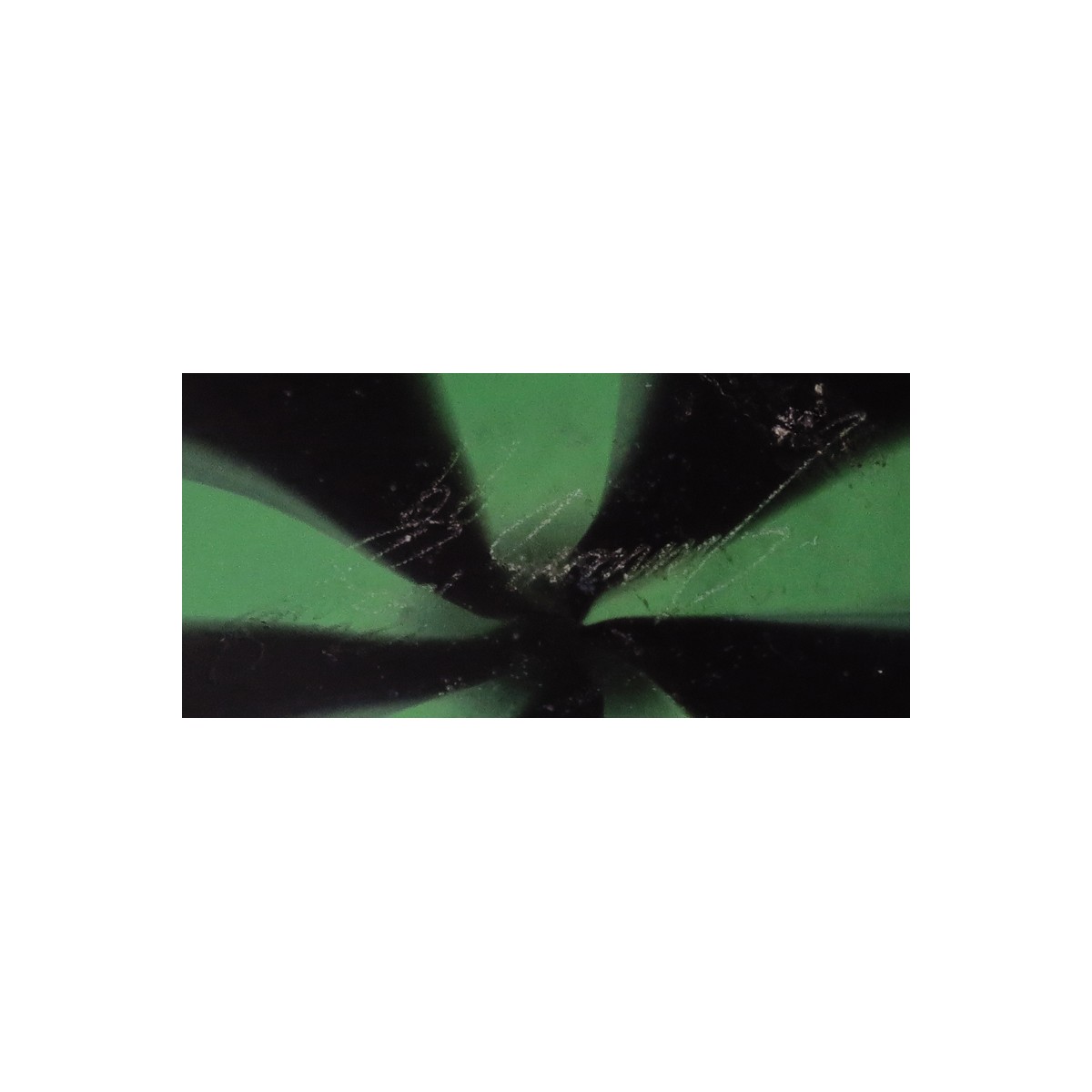 Mid Century Modern Art Glass Green and Black Color