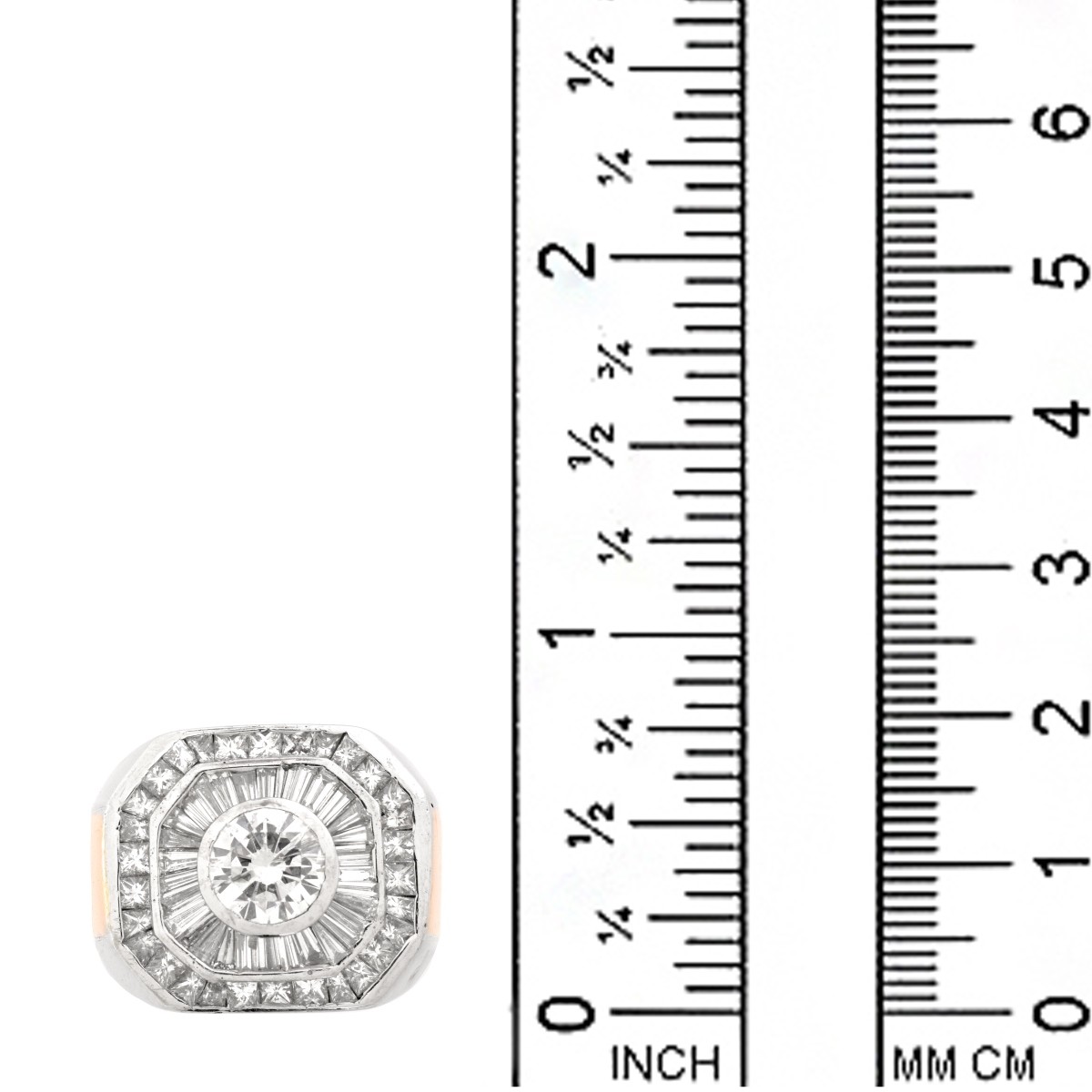 Man's Diamond and 18K Ring
