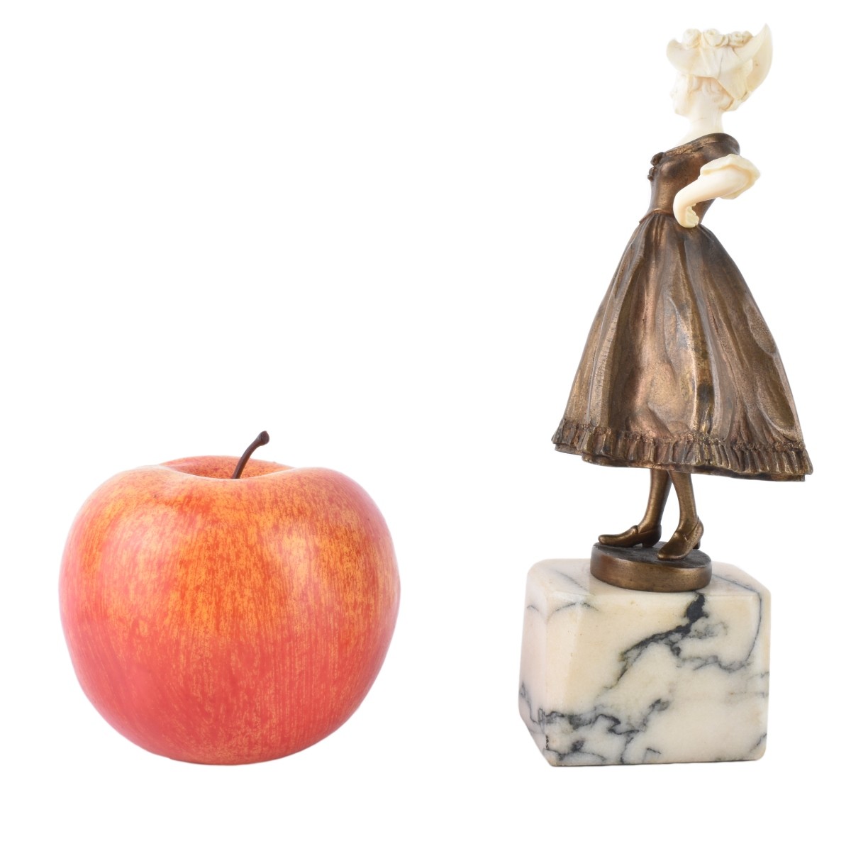 Campbell Bronze and Ivory Sculpture