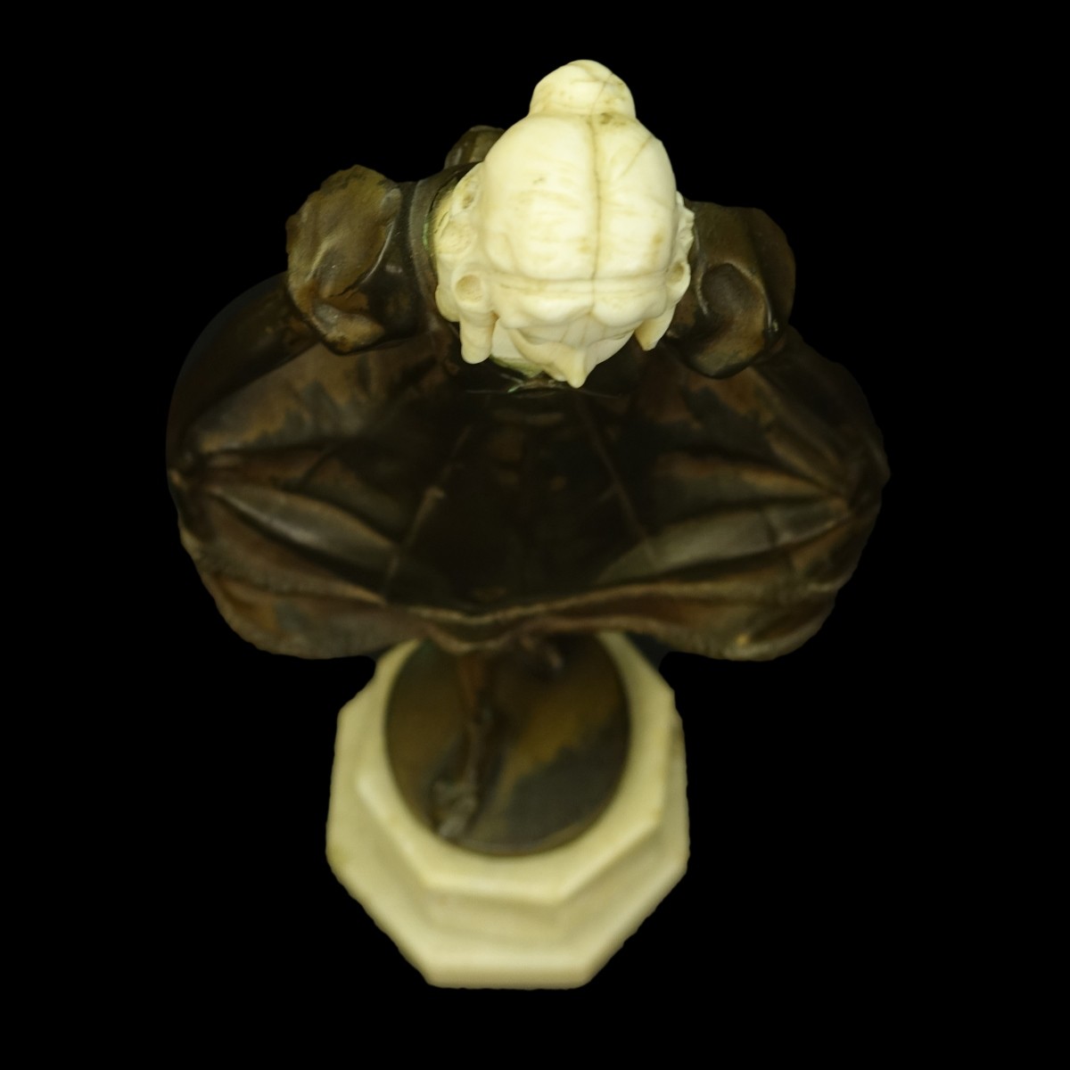 Campbell Bronze and Ivory Sculpture