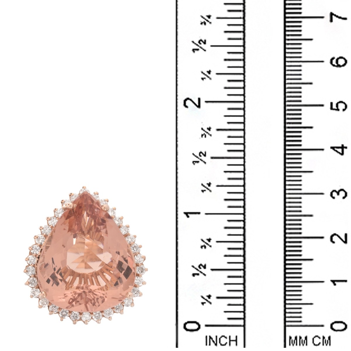 GIA 31.11ct Morganite and 14K Ring