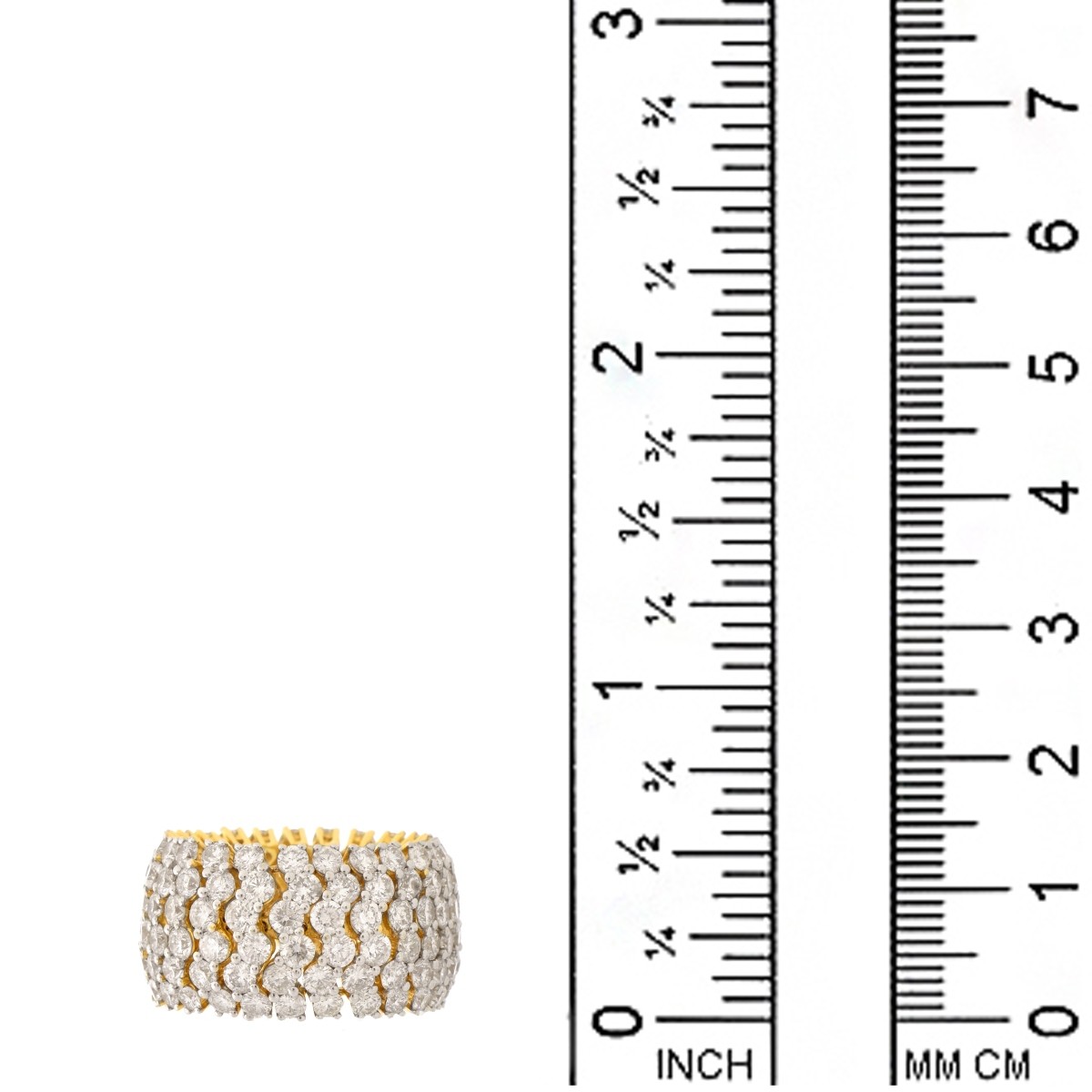 Diamond and 18K Eternity Band