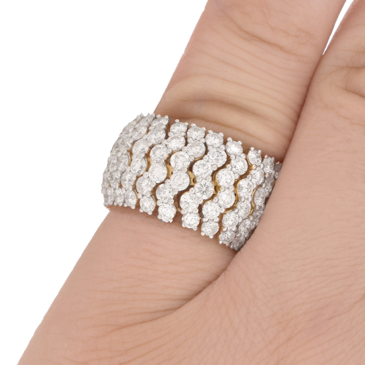 Diamond and 18K Eternity Band