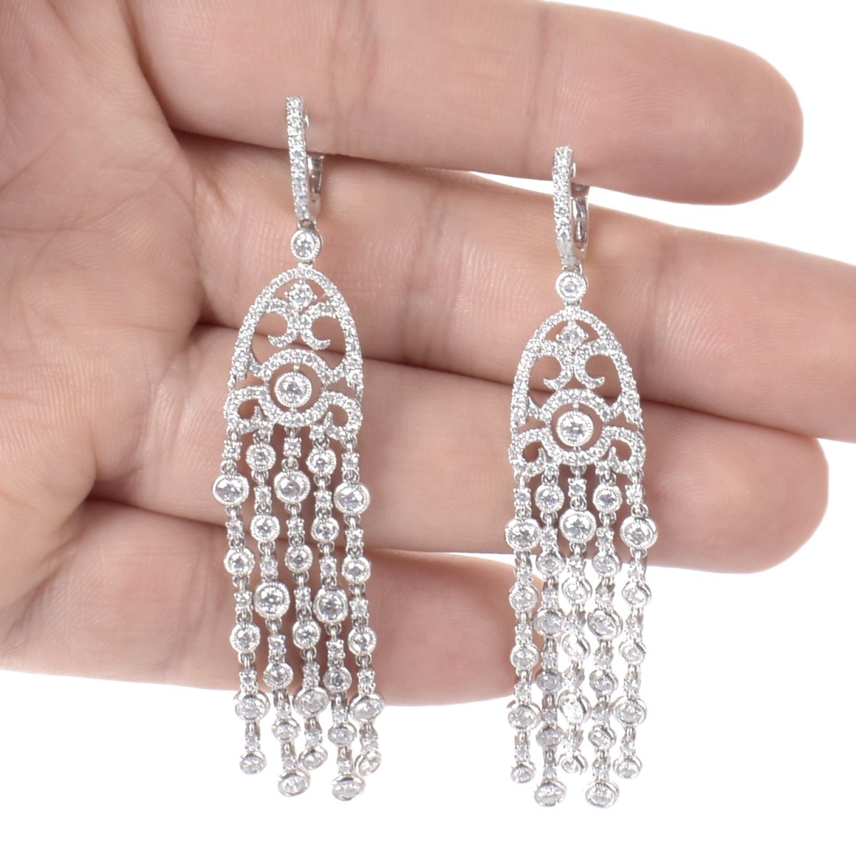 Diamond and 18K Earrings