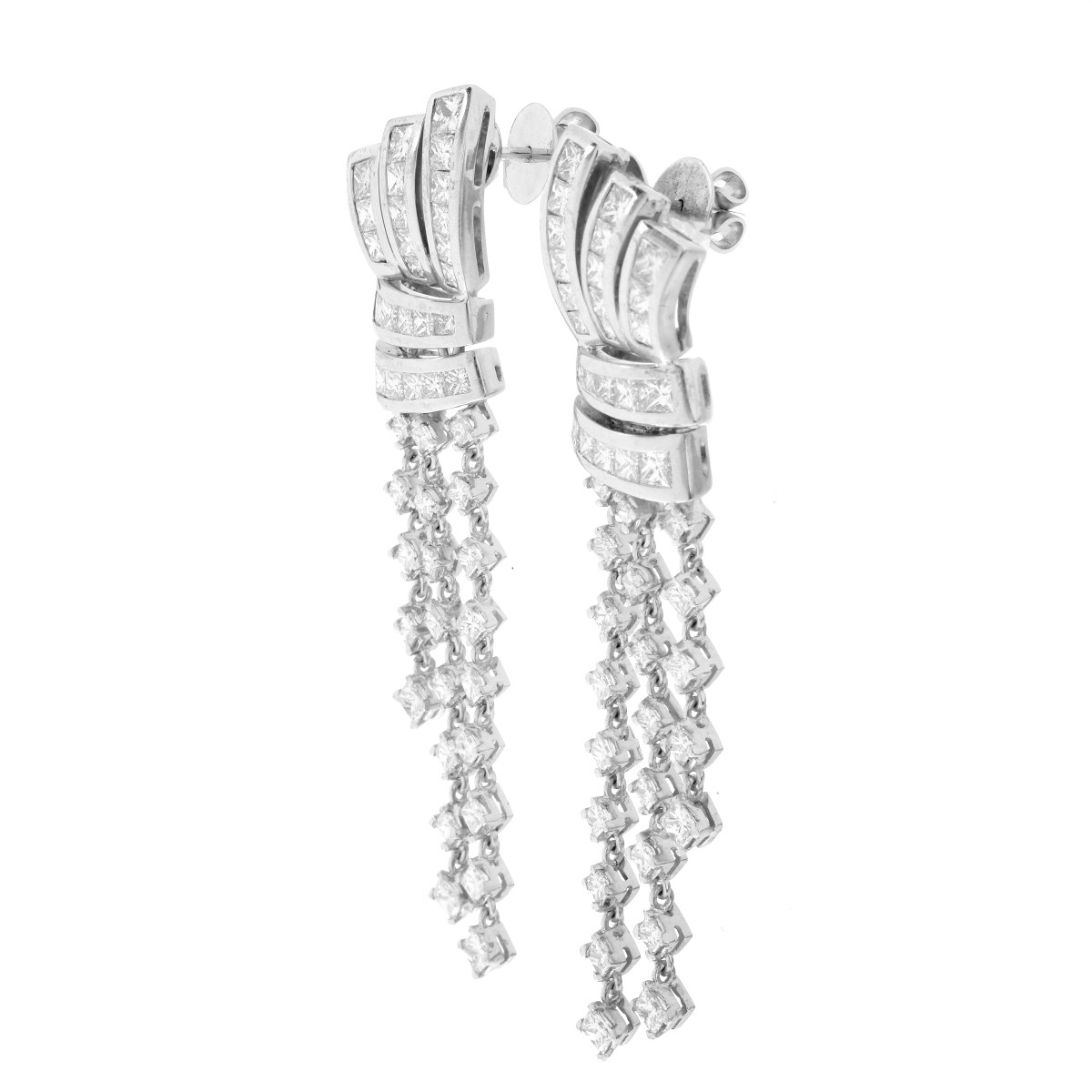 Diamond and 18K Chandelier Earrings