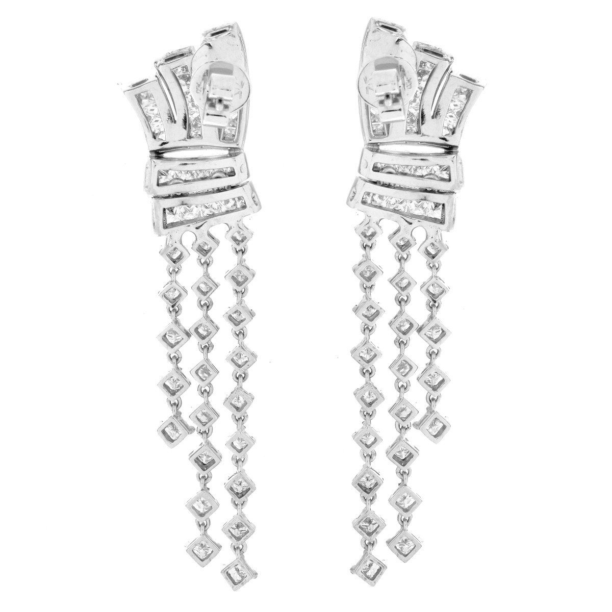 Diamond and 18K Chandelier Earrings
