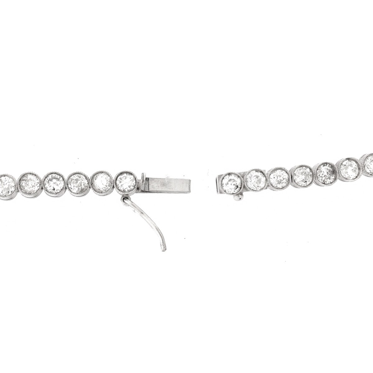 Diamond and Platinum Tennis Necklace