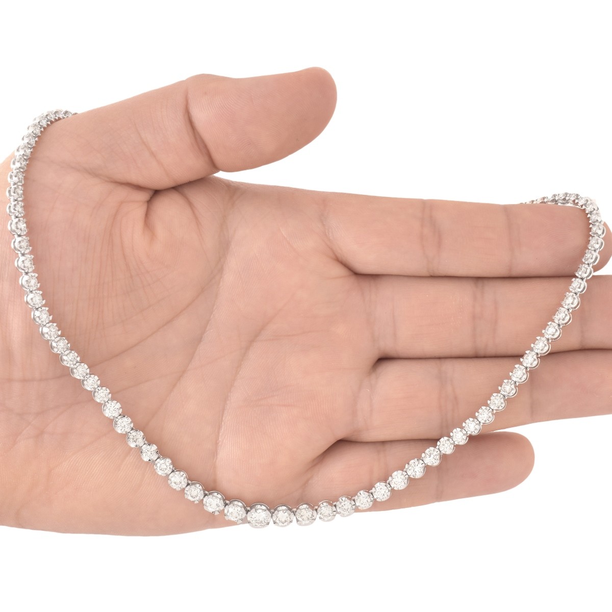 Diamond and 18K Riviera Necklace