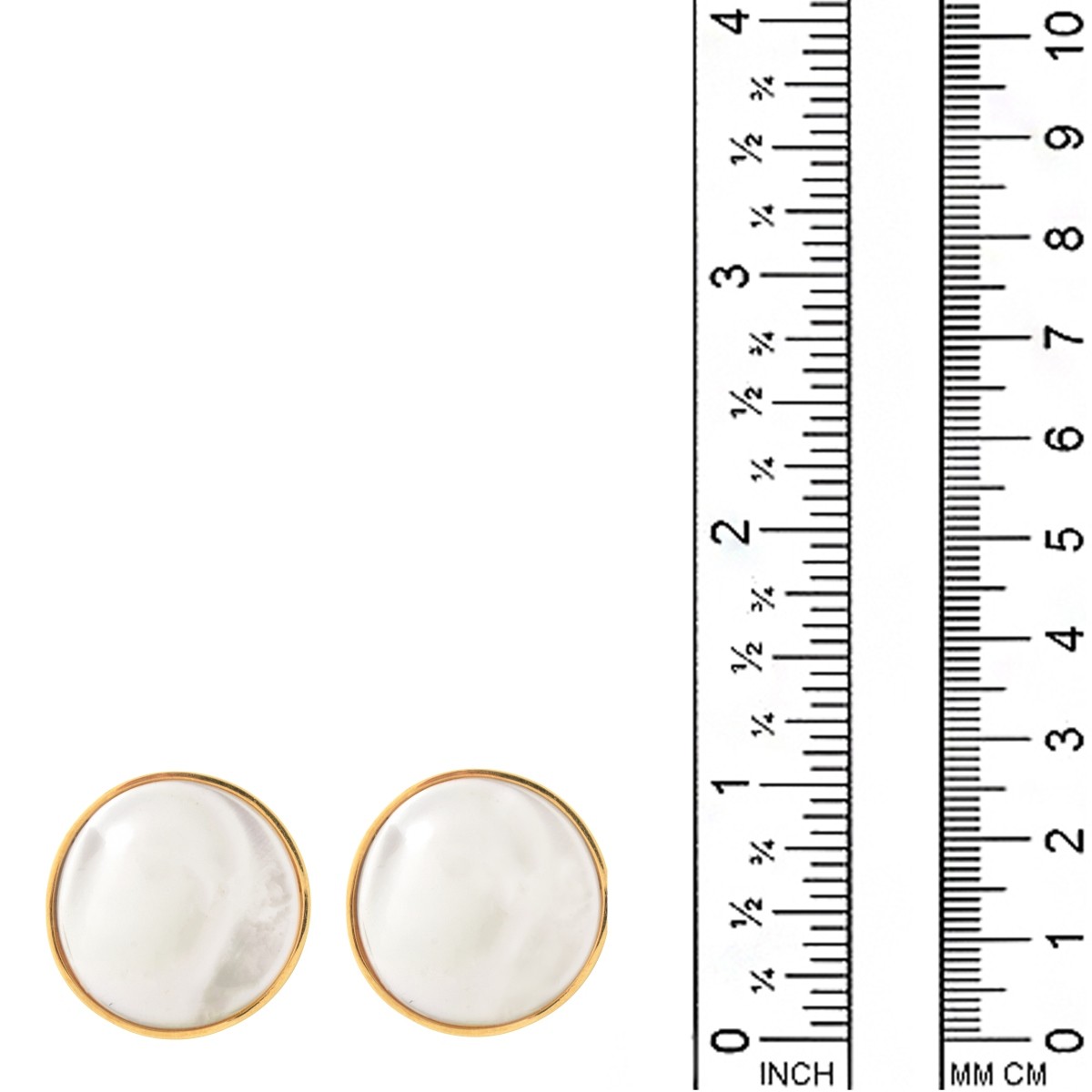 Vintage Mabe Pearl and 14K Earrings