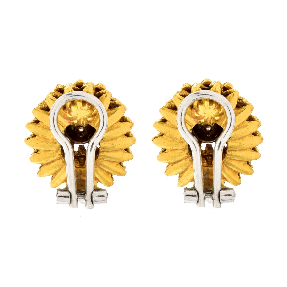 Vintage 18K and Diamond Earrings