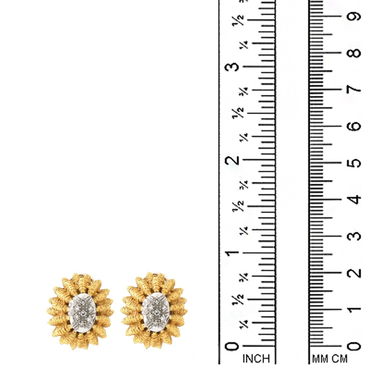 Vintage 18K and Diamond Earrings
