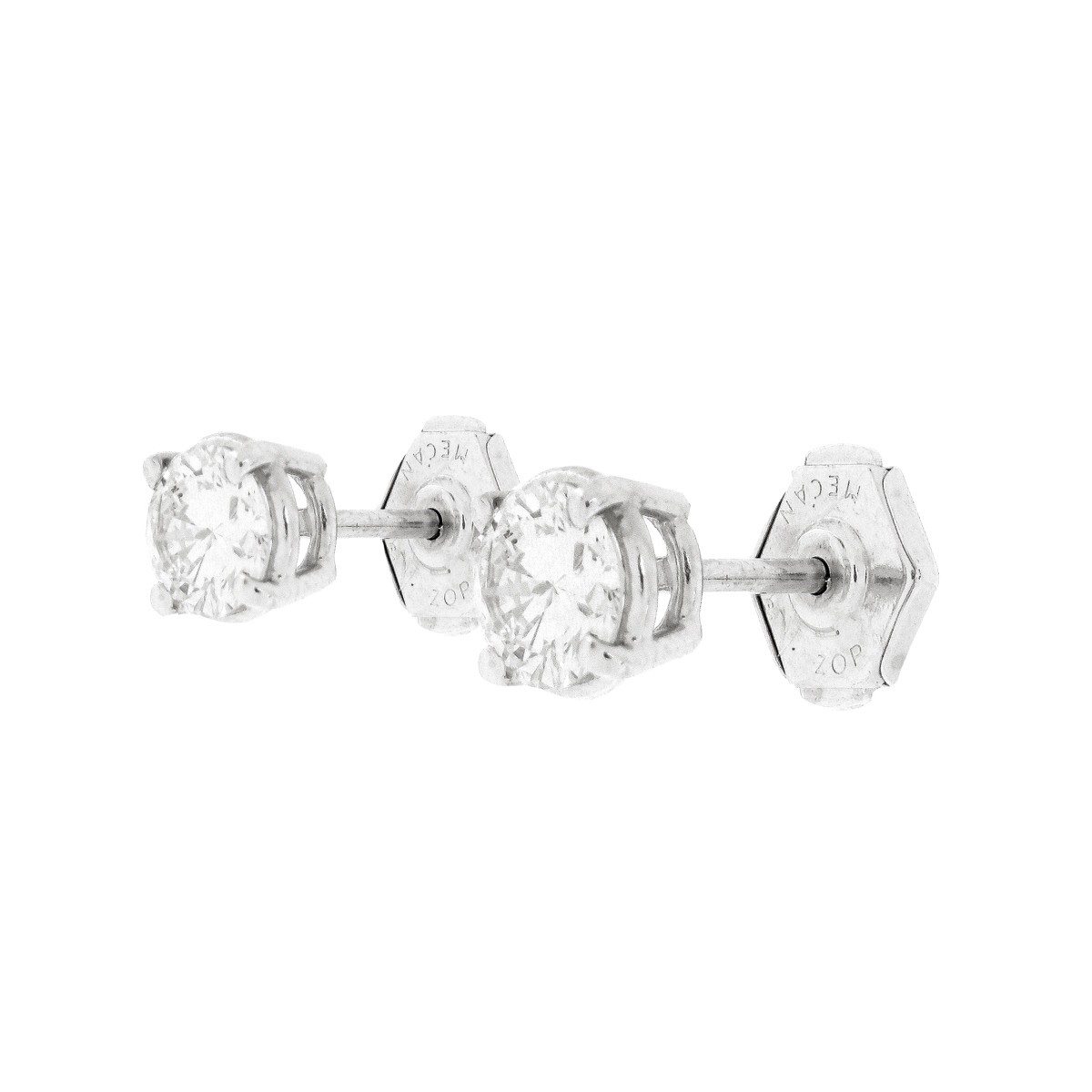 1.60ct TW Diamond and 14K Stud Earrings