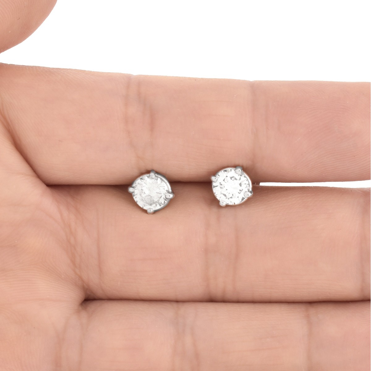1.60ct TW Diamond and 14K Stud Earrings