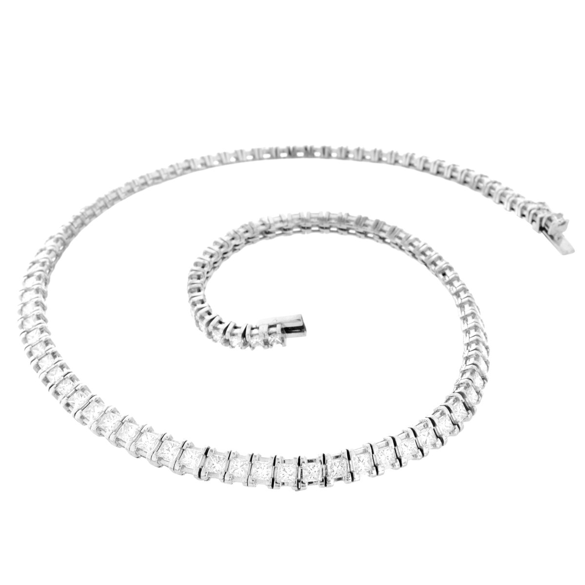 Diamond and Platinum Riviera Necklace