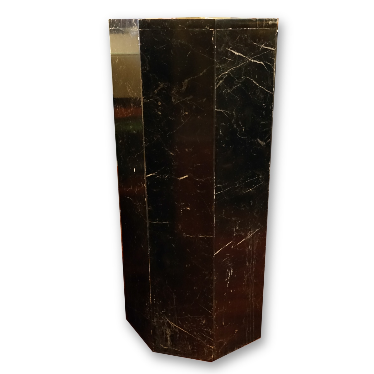 Octagon Black Marble Pedestal