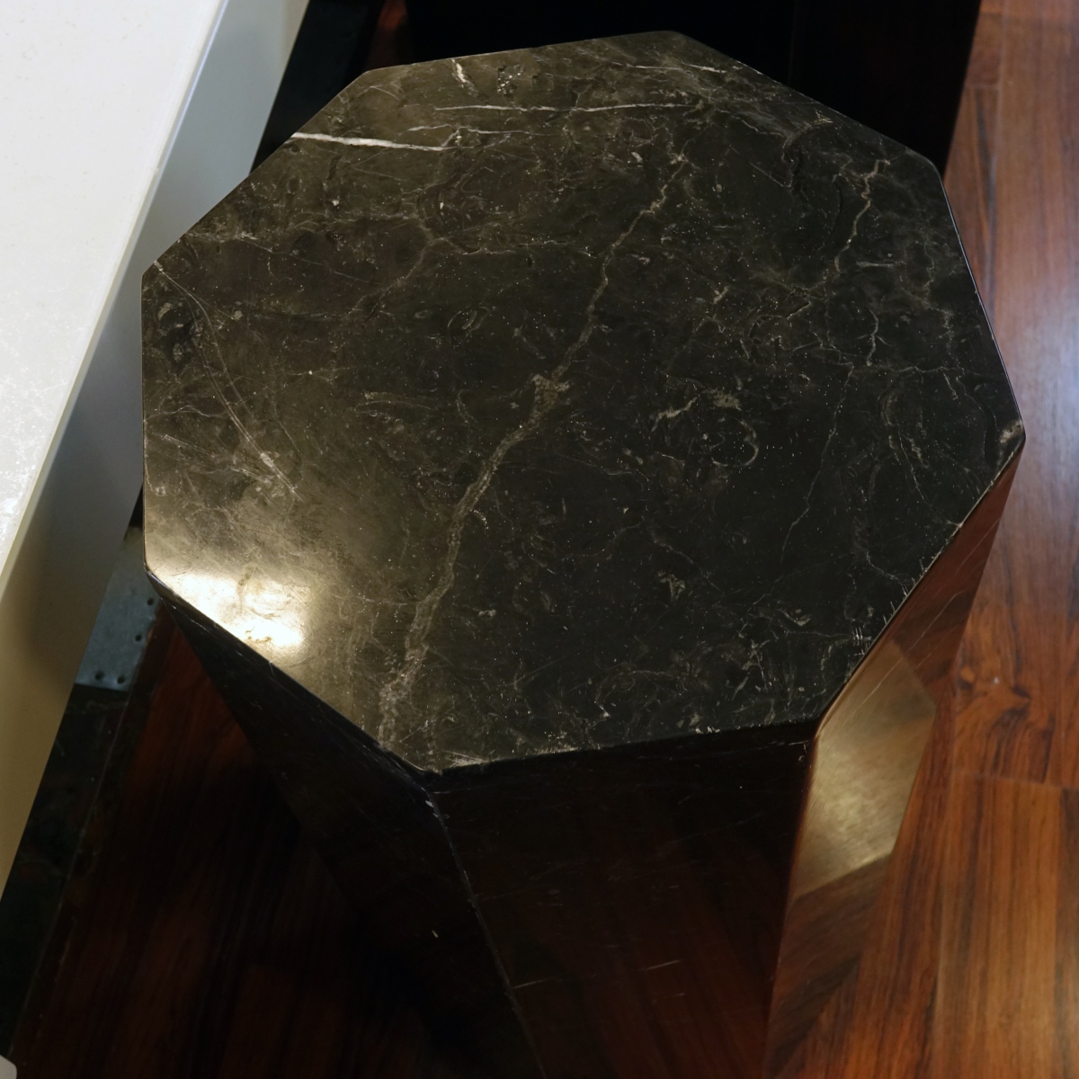 Octagon Black Marble Pedestal