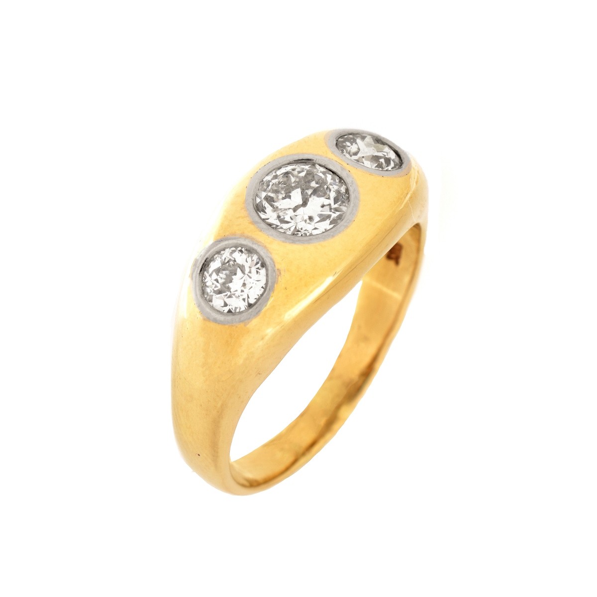 Man's Diamond and 14K Ring