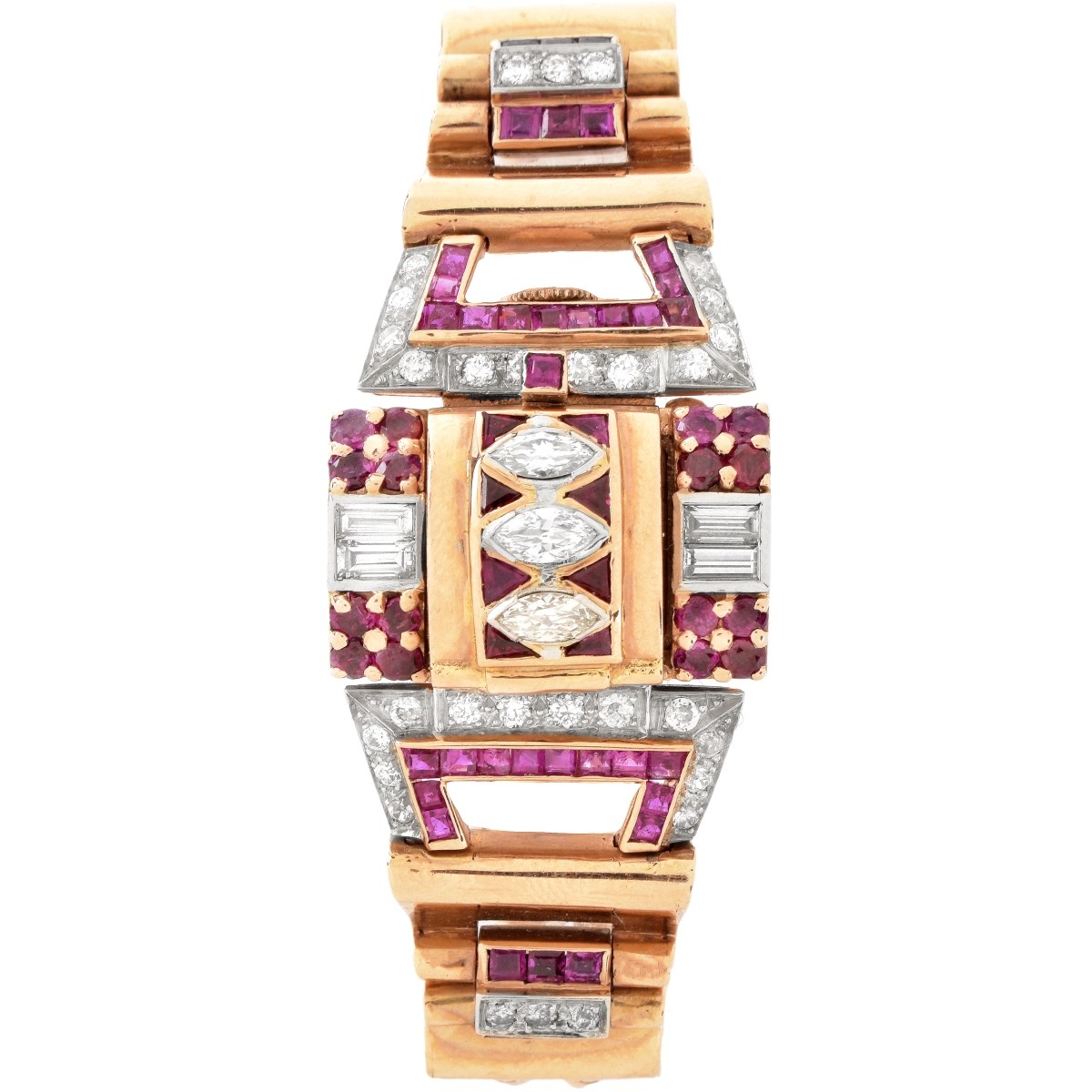 Retro Diamond and Ruby Watch