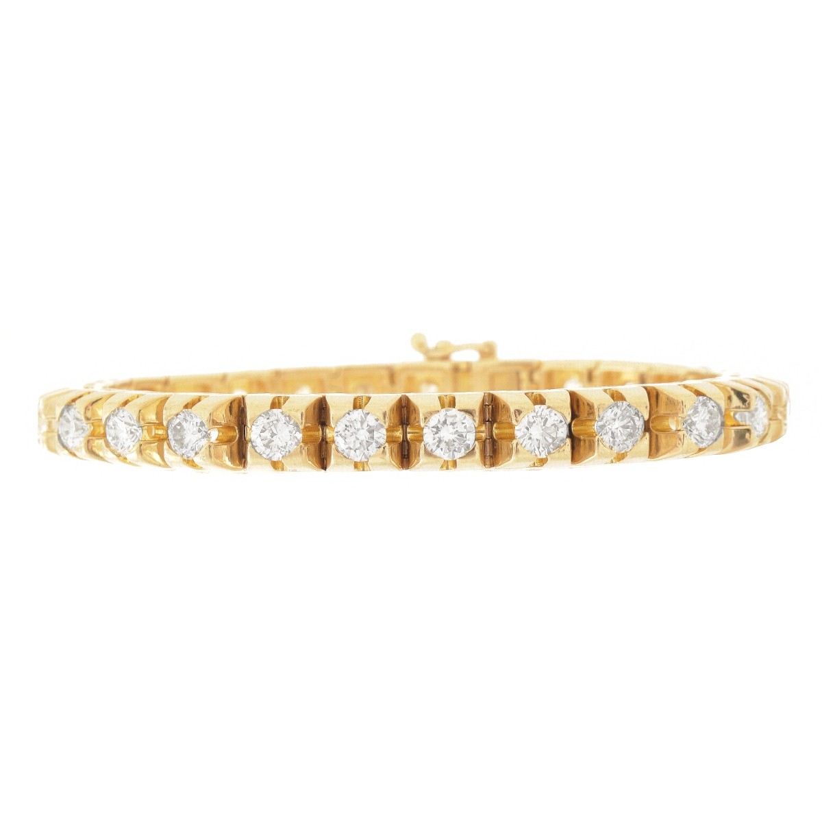 Man's Diamond and 14K Bracelet