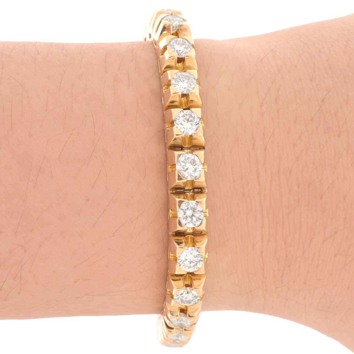 Man's Diamond and 14K Bracelet