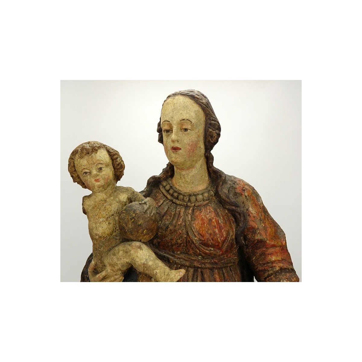 16C Wurttemberg Polychrome Carved Virgin & Child