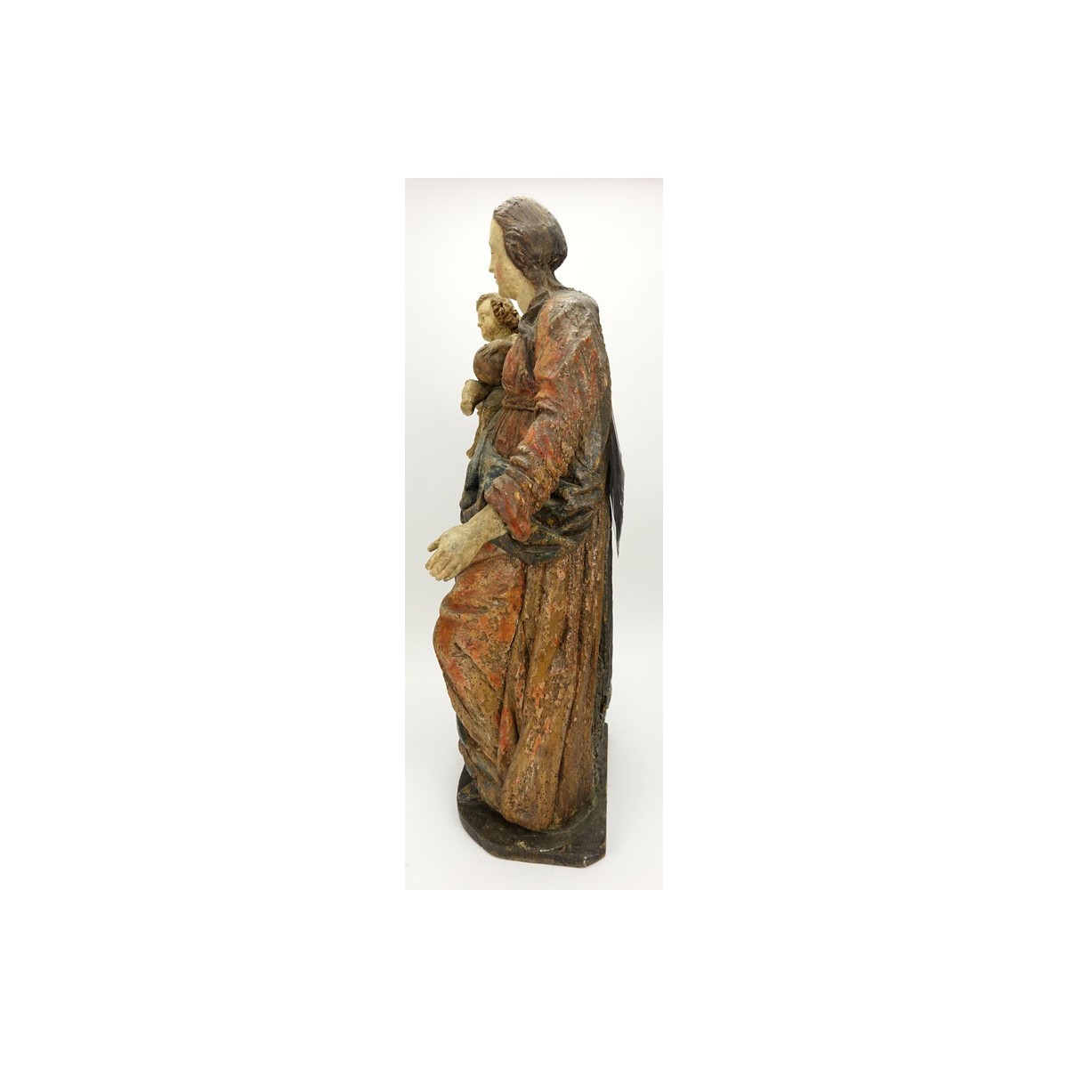 16C Wurttemberg Polychrome Carved Virgin & Child