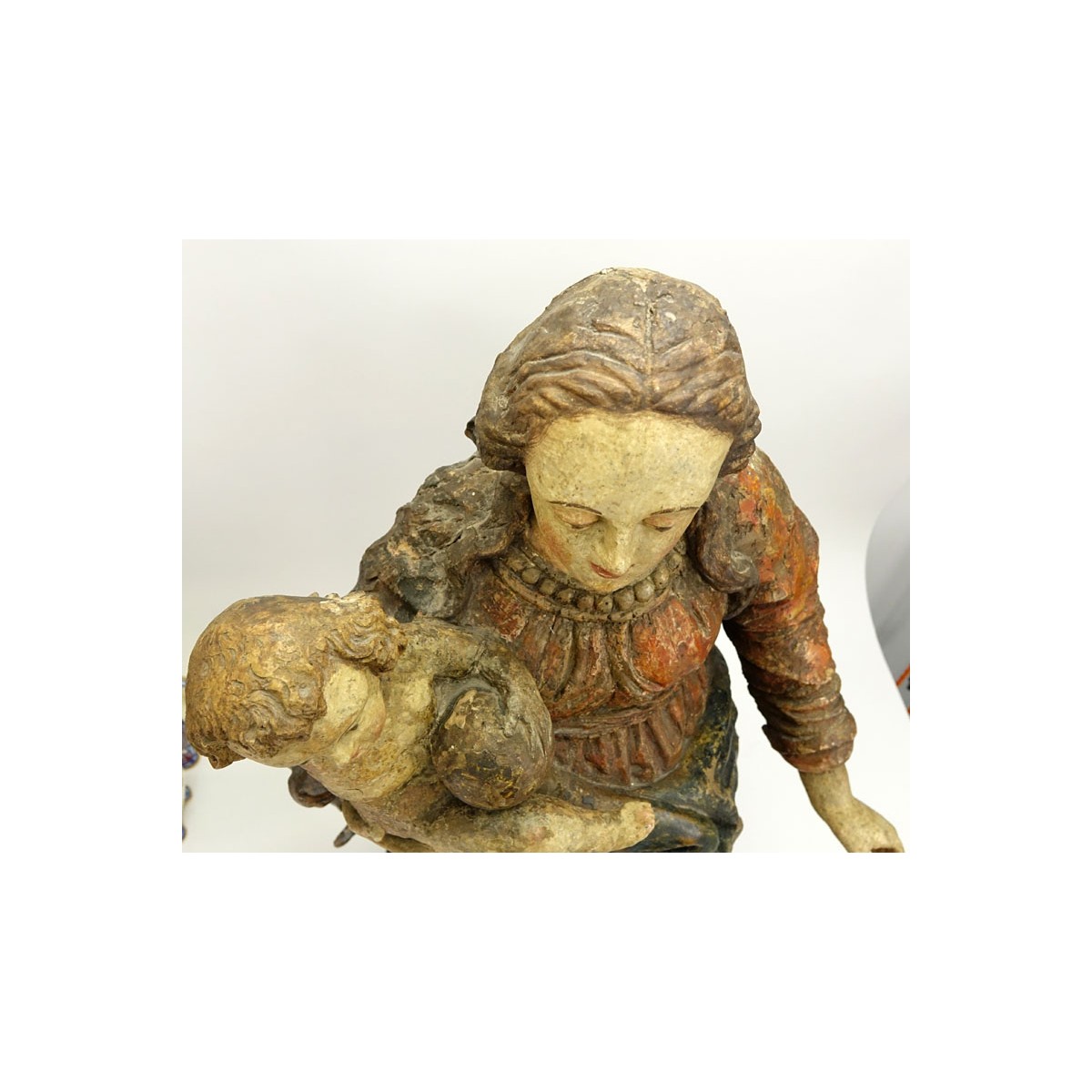 16C Wurttemberg Polychrome Carved Virgin & Child