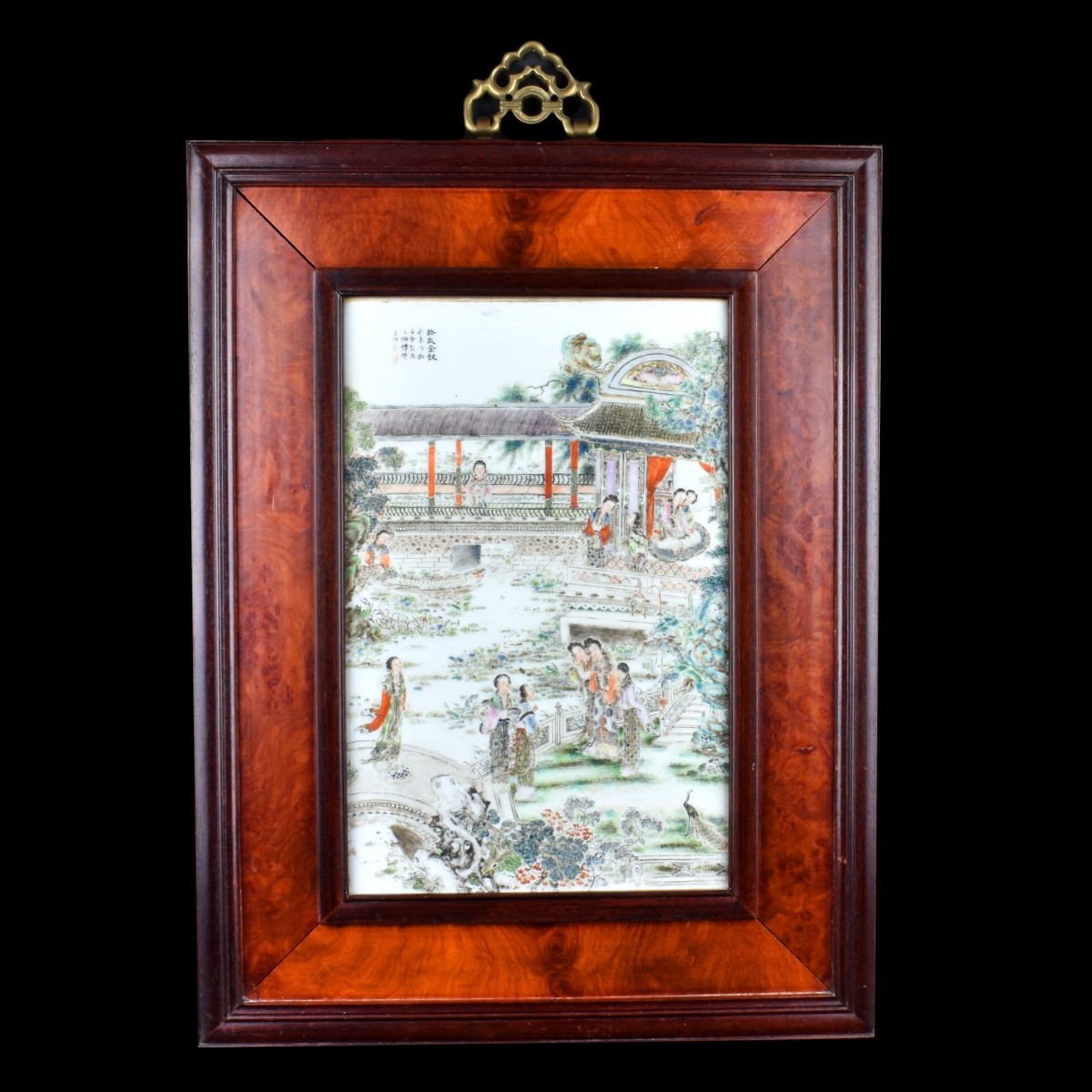 19C Chinese Porcelain Ching Dynasty Plaque