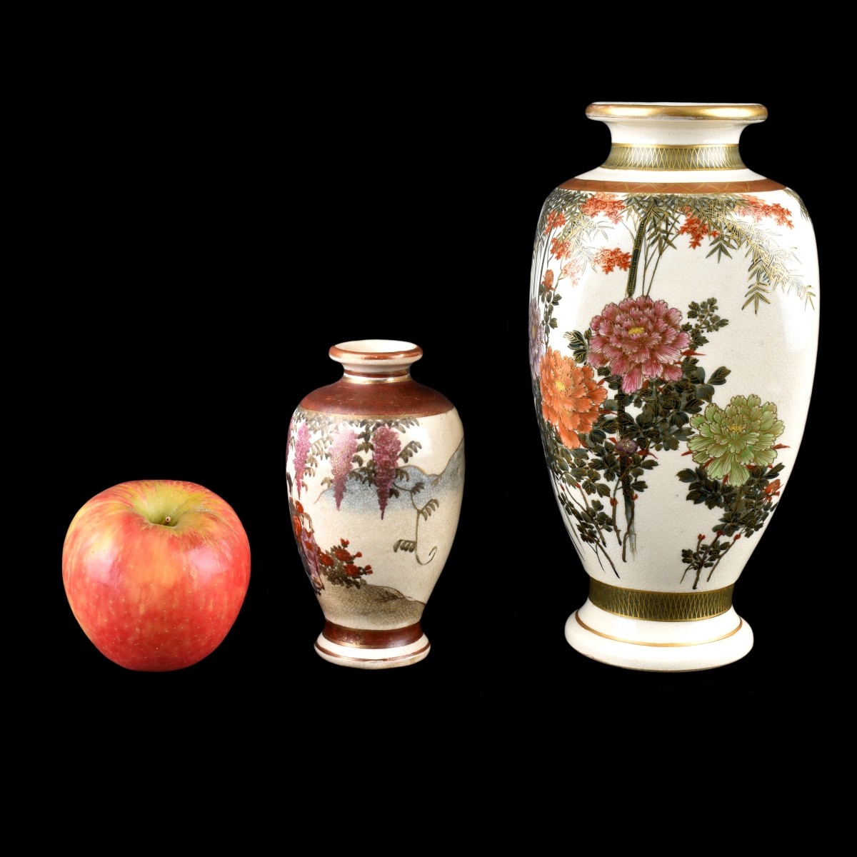 20C Two Satsuma Vases