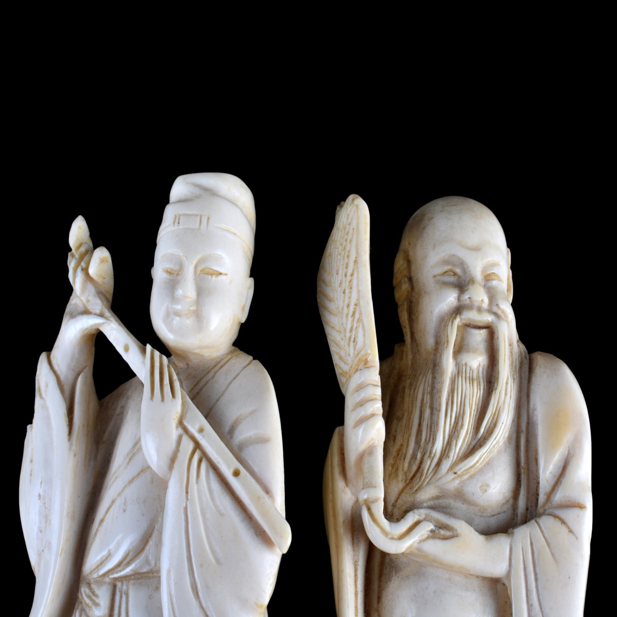 Four (4) Antique Chinese Carved Ivory Figurines