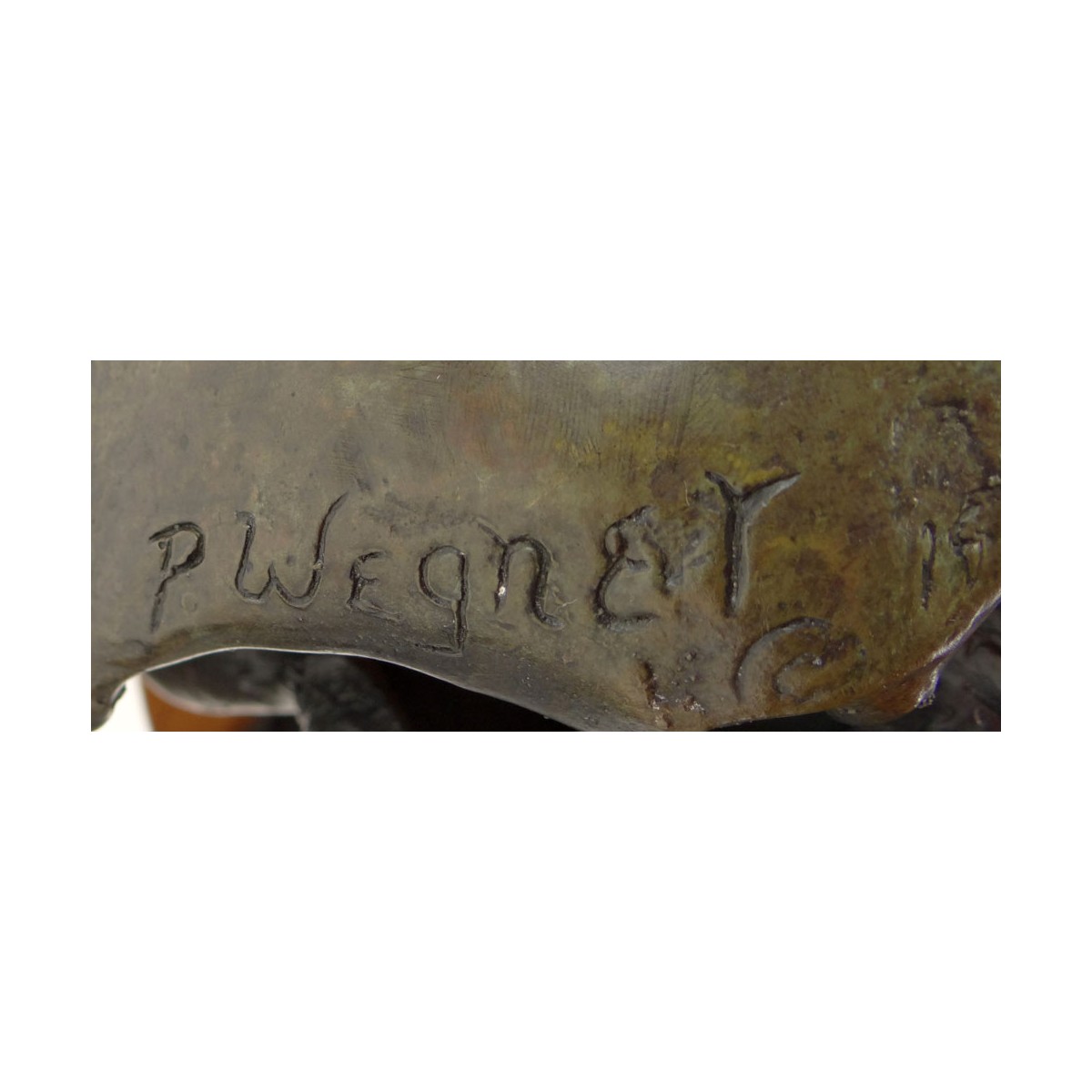 Paul Wegner Bronze Sculpture "Takedown"
