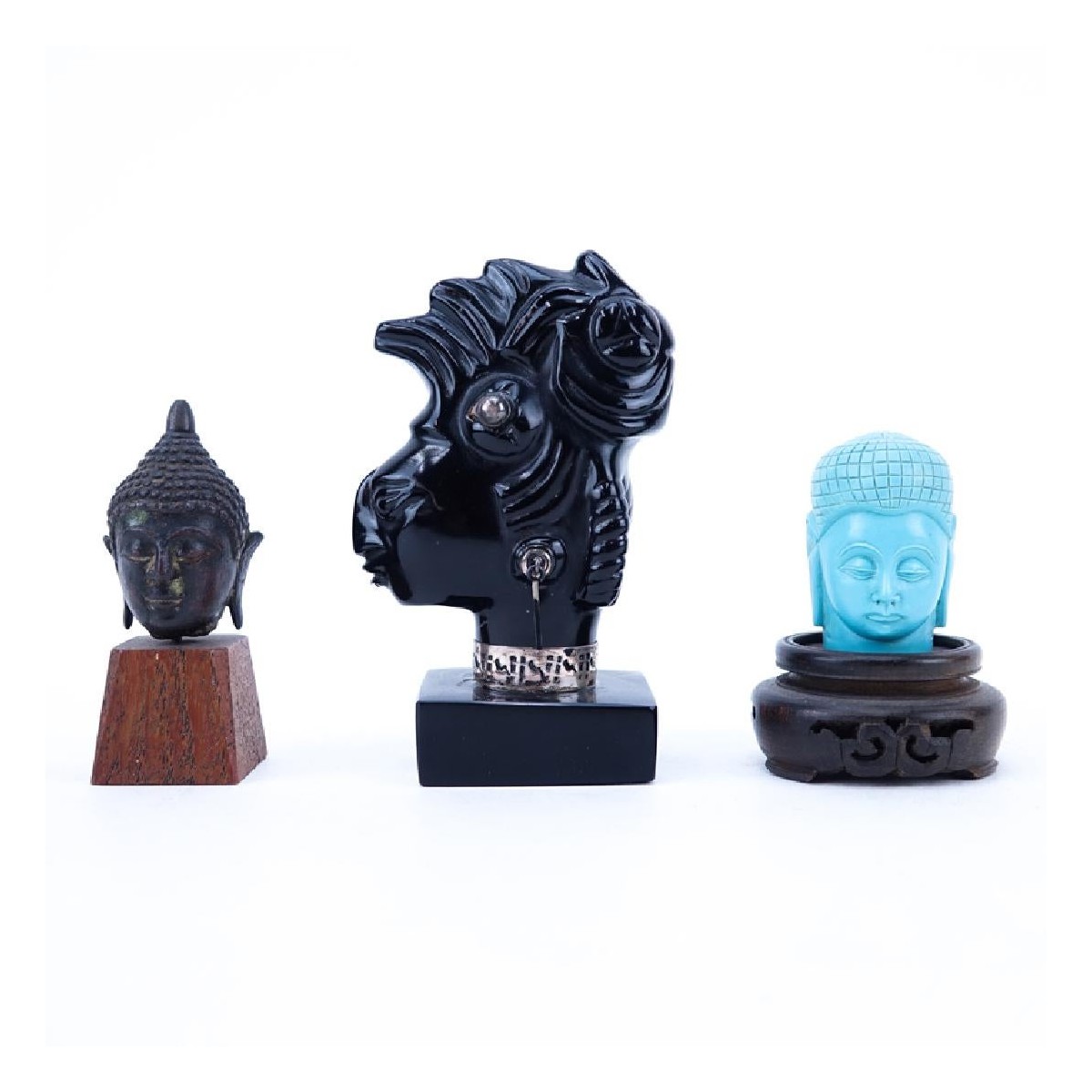 Three (3) Miniature Bust Figurines
