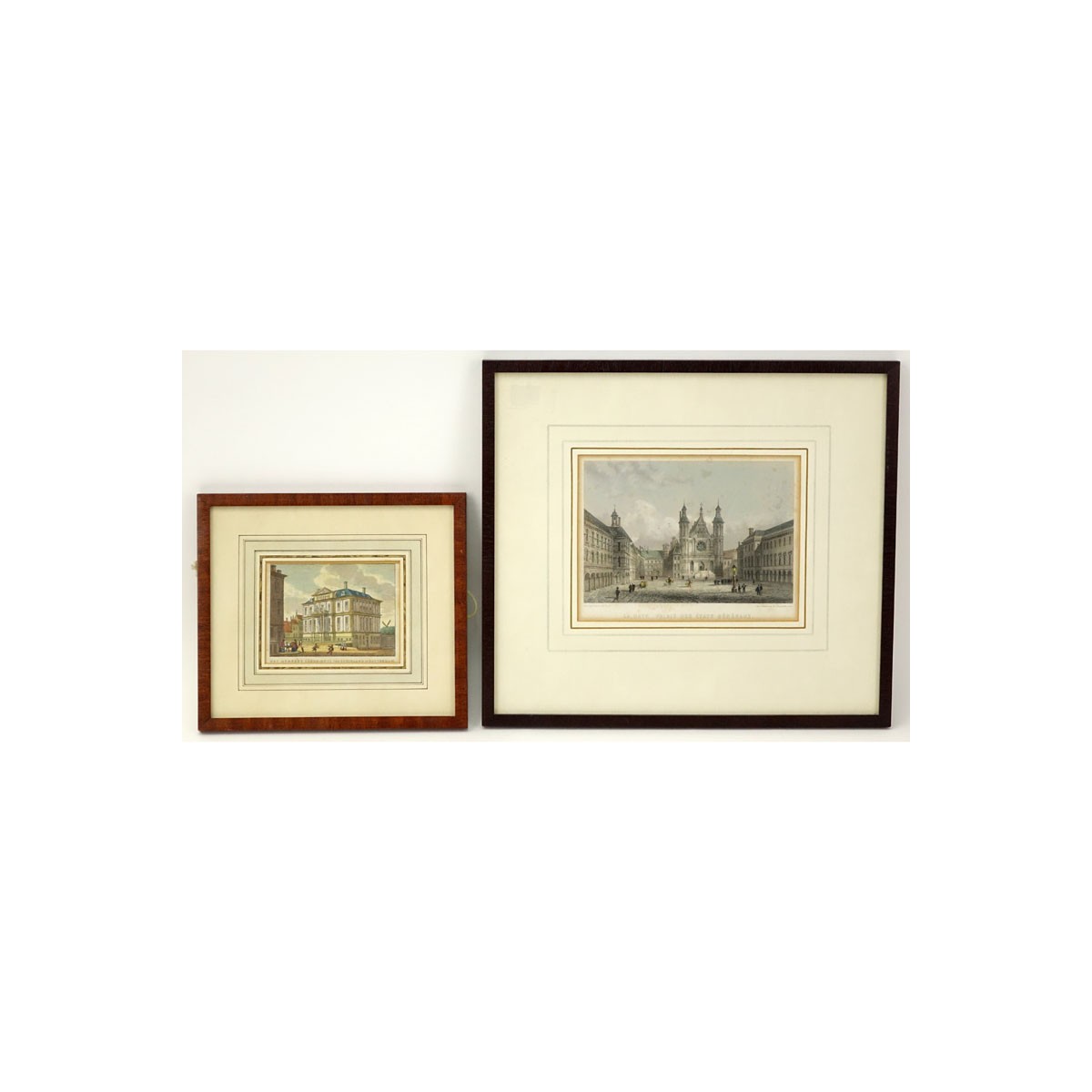 Two (2) Antique Color Engravings. Comprise:  A. and E. Rouargue "La Haye, P
