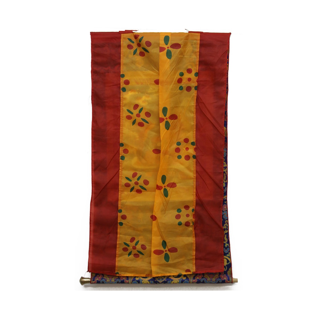 Two (2) Vintage Tibetan Tangka Wall Hanging Tapestries. Minor wear to paper