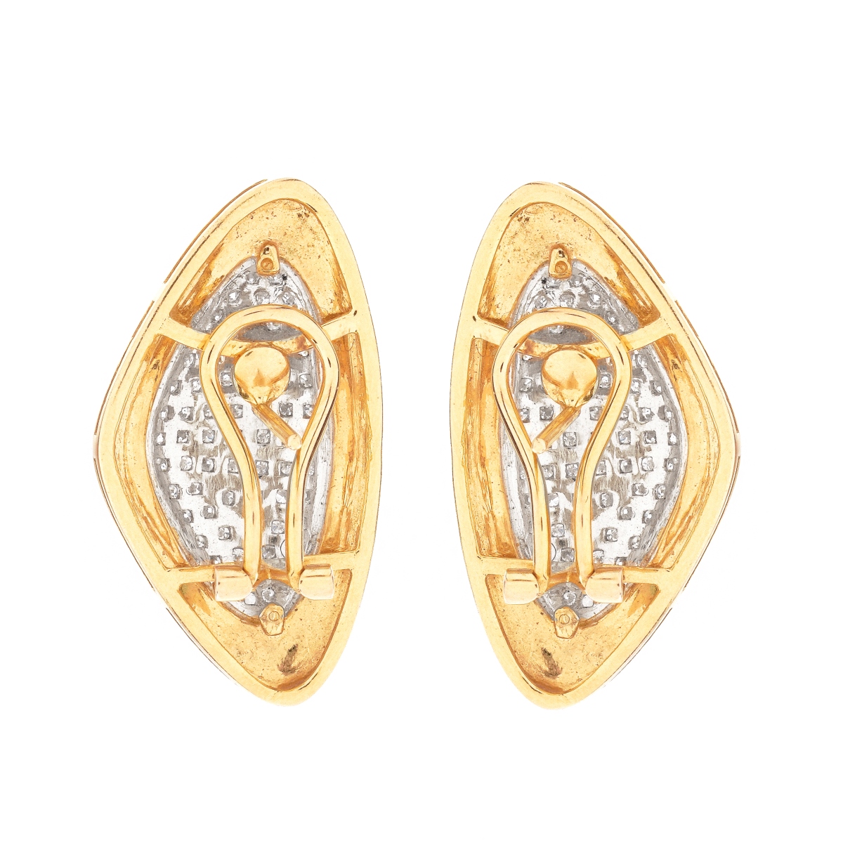 Georg Jensen Diamond and 14K Earrings