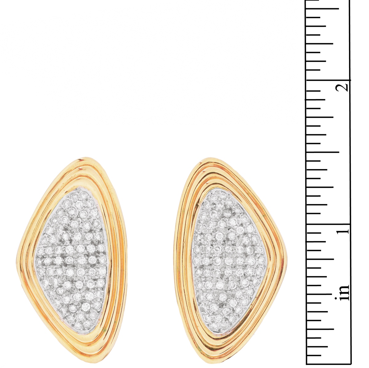 Georg Jensen Diamond and 14K Earrings