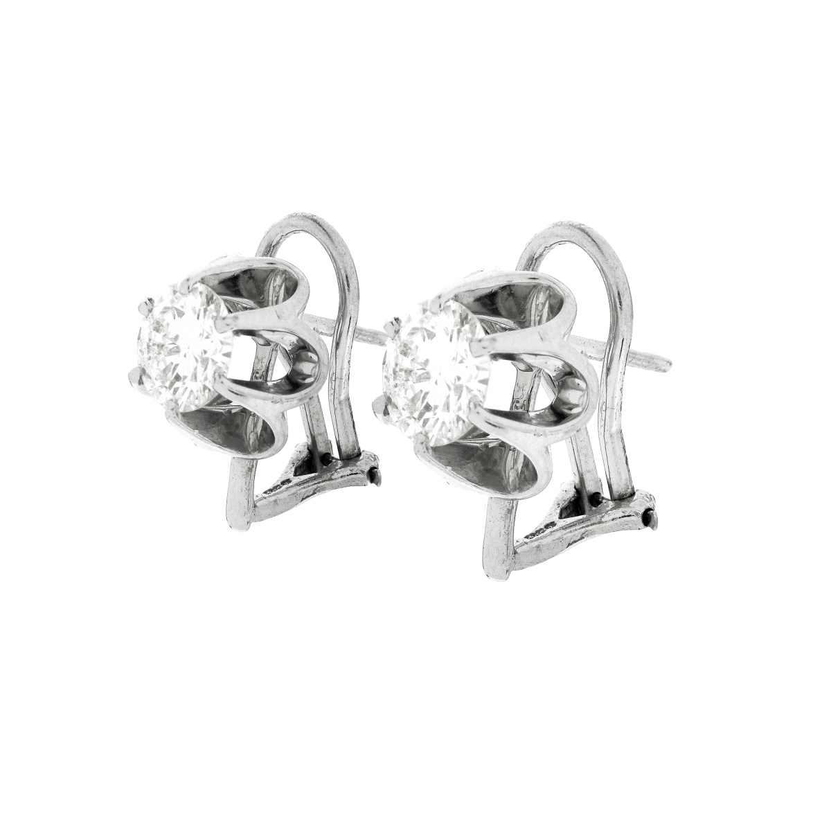 Vintage 2.10ct Diamond Stud Earrings