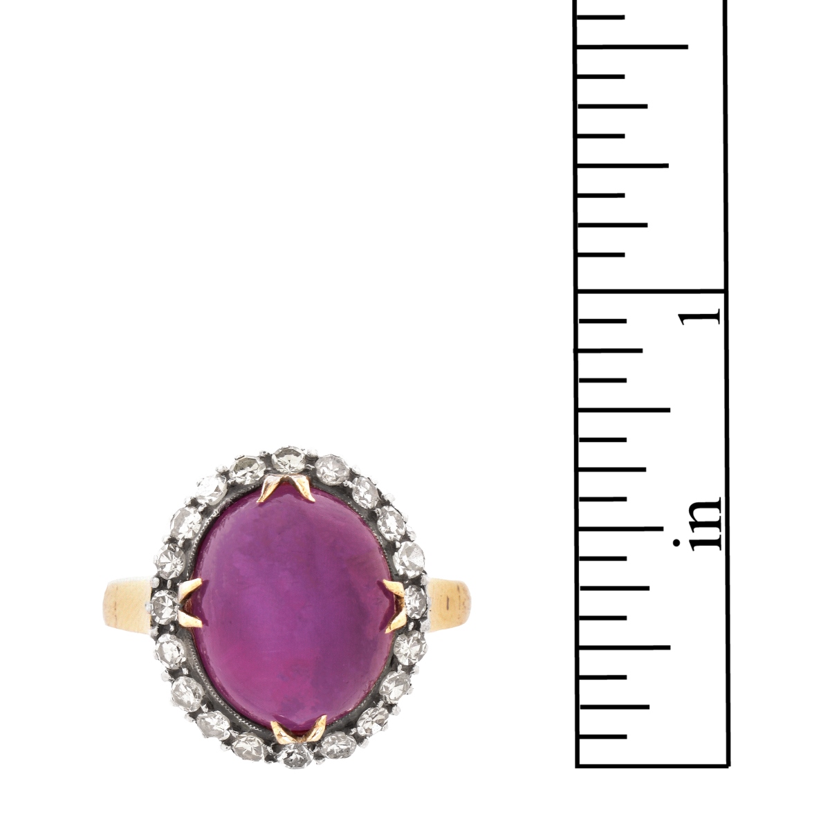 8.32ct Burma Star Ruby and 14K Ring