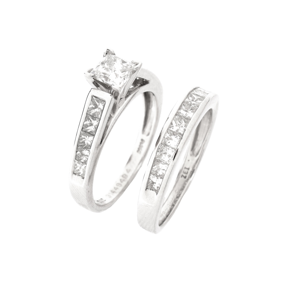 Diamond and Platinum Wedding Rings